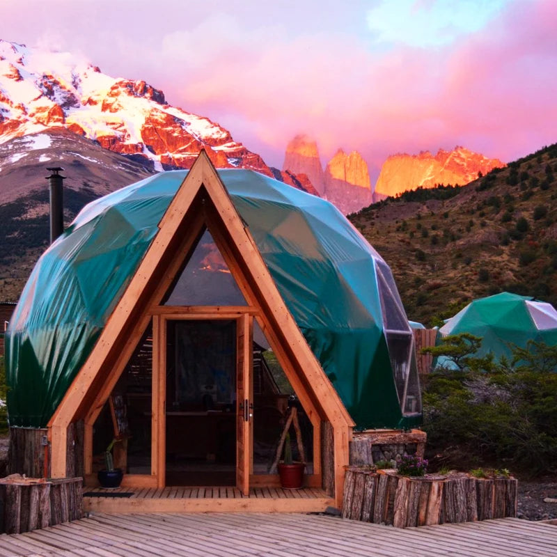 8m PVC Geodesic Dome Tent for Luxury Glamping Desert Igloo House Living Use