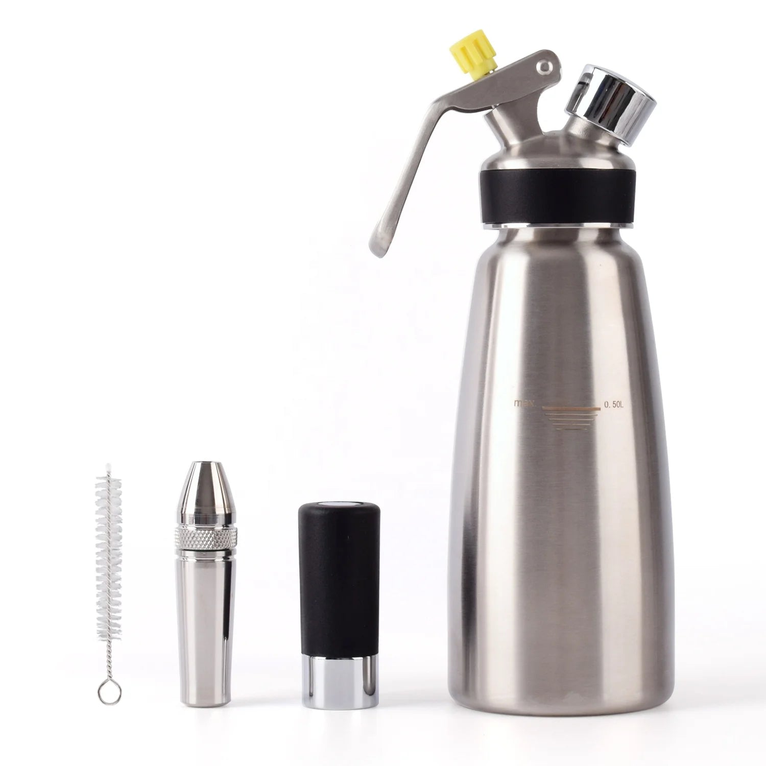 304 Stainless Steel 500ml Cold Brew Coffee Maker With Nitro Coffee Decorator Tips
