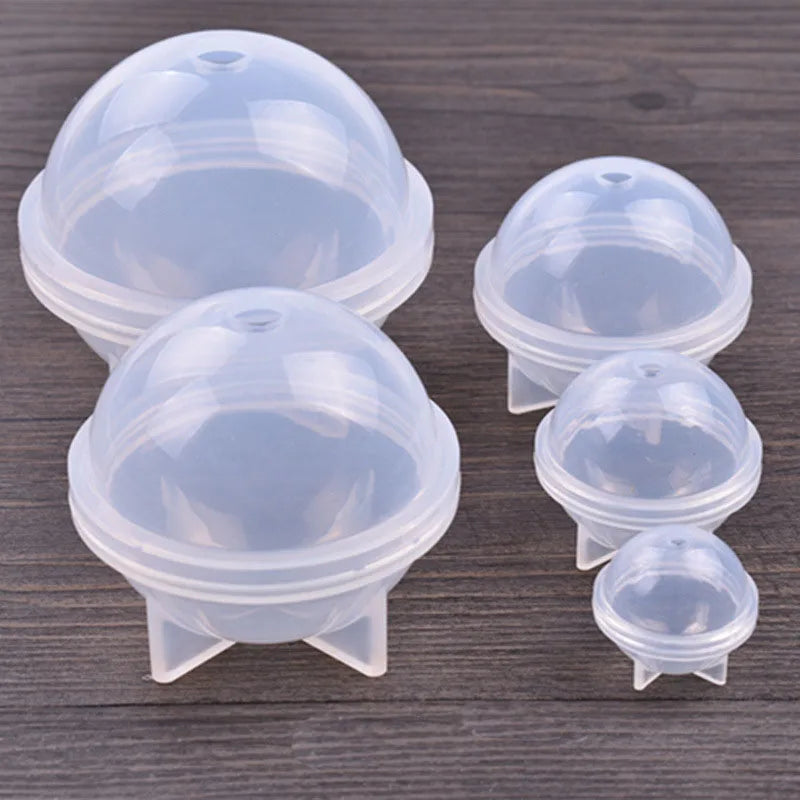 5110 Circular Ball Spherical Planet Hemisphere Epoxy Decorate Cake Resin Crystal Glue Silicone Mold Aromatherapy for 3D Mould