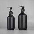 Stock 300ml 500ml Pet Biodegradable Matte Black Shampoo Empty Bottle Body Wash Plastic Bottle Wash Care Plastic Packaging