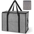 Storage Tote with Zippers & Carrying Handles Heavy-Duty Oxford Fabric for Space Saving Moving Storage Bag