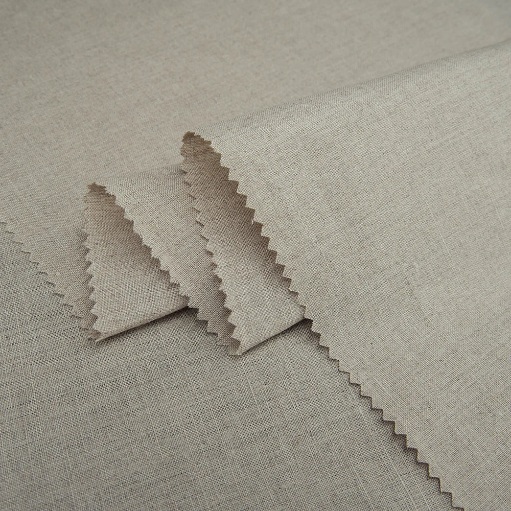 Best Selling Anti-Static Organic Linen Fabric 100% Plain Woven Solid Dyed Eco-Friendly Breathable Girls' Boys' Shirts Curtain