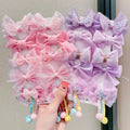 Children's Princess Flower Hair Clip Fashion Simple Sweet Cute Hair Accessories Bow Mesh Hair Clip Made Soft Cloth Does Not Hurt