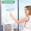 Hot Selling Household Window Cleaning Set Double Effect 3 in 1 Plastic Handle Car Glass Spray Window Squeegee Wiper 21pcs/ctn