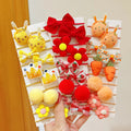 Set of 10 Cute Cloth Hair Bands with Bowknot Accessory Hair Ties for Kids