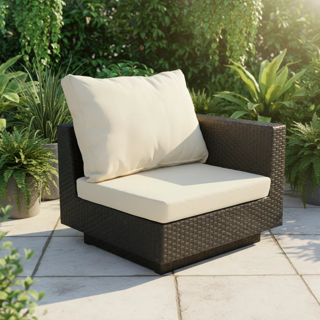 Wholesale Outdoor Waterproof 100% Polyester Flame Retardant Square Patio/Garden Furniture Pillow Cushion PU Foam Filling