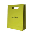 Decorate Green Shopping Paper Cardboard Gift Bag With Die Cut Handle