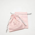 Custom Printed Small Silk Drawstring Bags Pink Satin Pouch for Hair Packaging