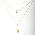 Elite Premium 18K Solid Gold Nature Ruby South Sea Pearl Necklace Snake Head Design Adjustable Chain Custom Personalized