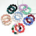 Trendy Marble Texture Beaded Elastic Bracelet with Gradient Colors Fashion Personality Charm for Gifts