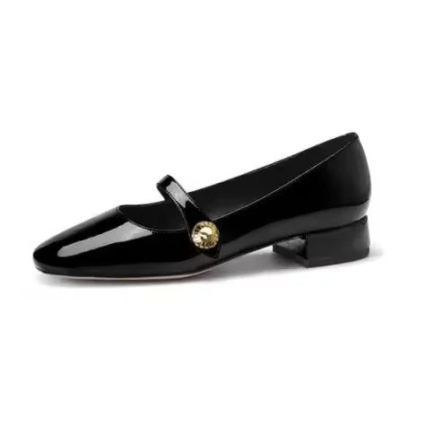 Spring and Autumn Thick Sole Retro Mary Jane Pumps with Shallow Mouth Round Toe Thick Heels Mary Jane Pumps