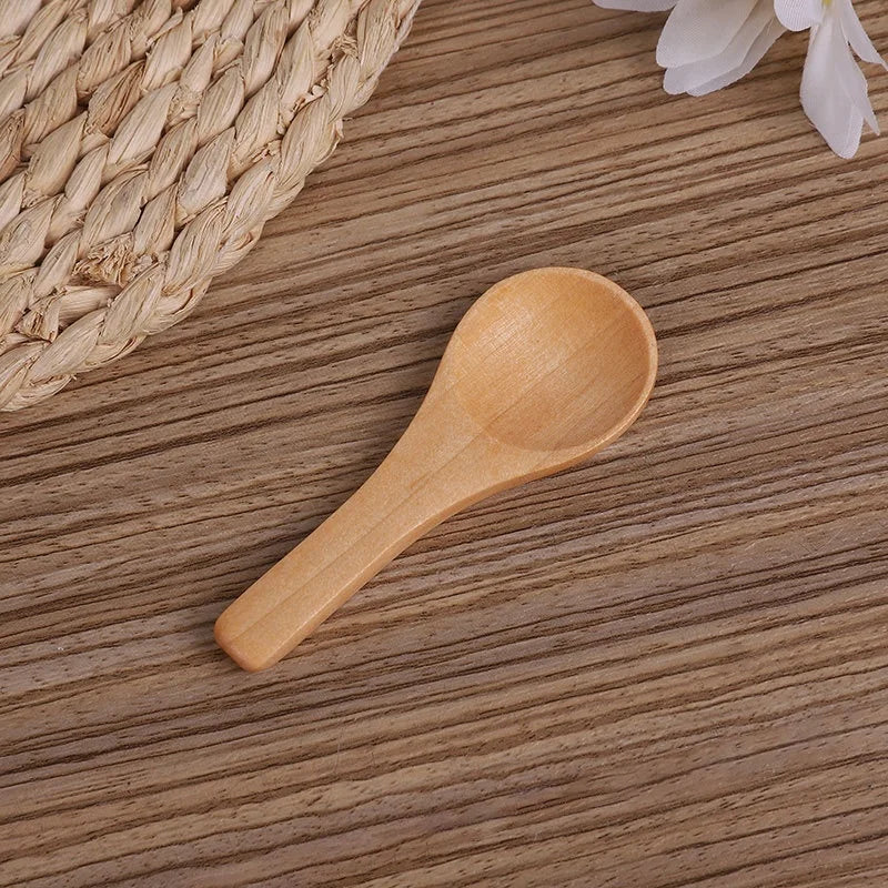Japanese Wooden Spoon Wholesale 8CM Handmade Small Bamboo Spoon Milk Powder Spoon Can Be Laser Engraving logo