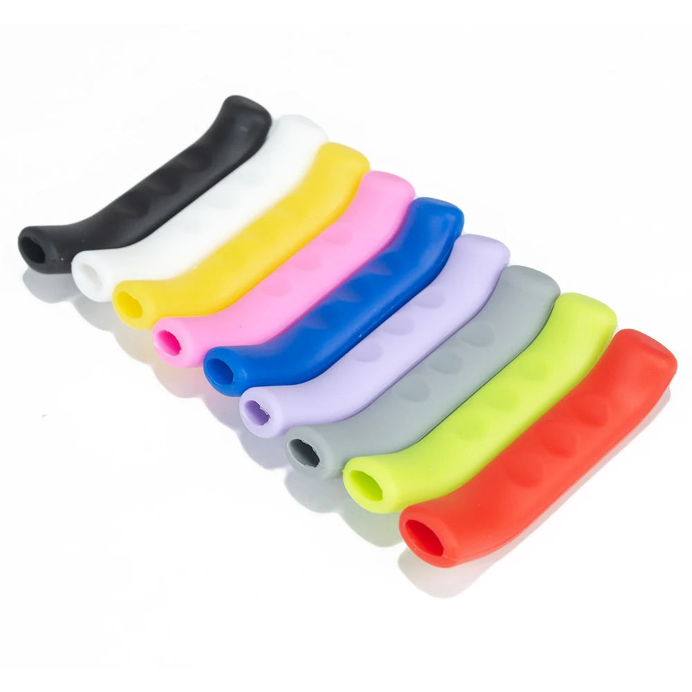 1 Pair Anti-Slip Silicone Bicycle Handlebar Soft Grip Soft Brake Cover for MTB Mountain Bike & BMX Cycling Aluminum Material
