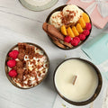 R275  Hot Sale Coconut Bowls Scented Candle Wooden Wick Candles Luxury Coconut Candle Shells Wholesale