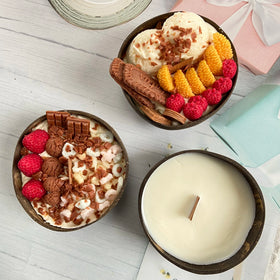 R275 Hot Sale Coconut Bowls Scented Candle Wooden Wick Candles Luxury Coconut Candle Shells Wholesale