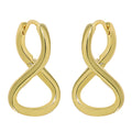 18K Gold Plated Infinity Earrings Womens Simple Fashion Irregular Hoop Earring Custom 925 Sterling Silver Fine Designer Jewelry