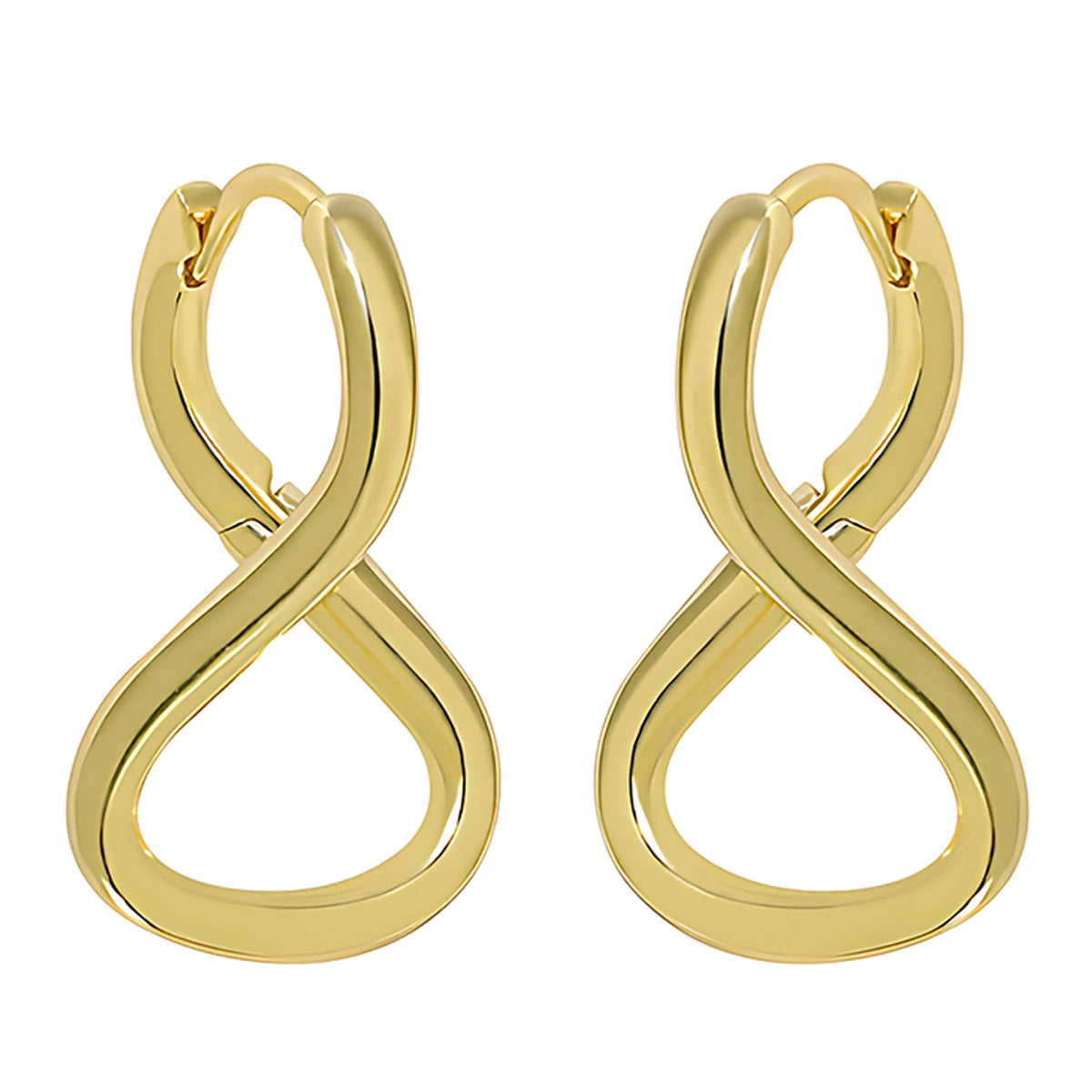 18K Gold Plated Infinity Earrings Womens Simple Fashion Irregular Hoop Earring Custom 925 Sterling Silver Fine Designer Jewelry