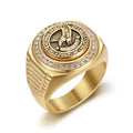 Fashion Jewelry Stainless Steel Eagles Ring Tfoe Kuya Rings for Men