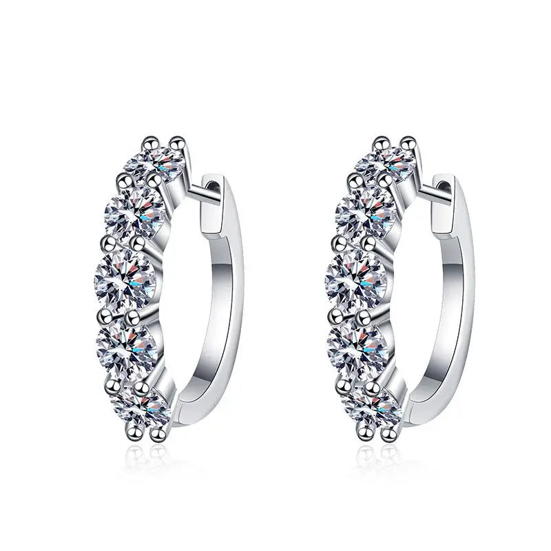 S925 Sterling Silver Premium Mosan Diamond Earrings Moissanite Jewelry