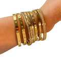 Merryshine Luxury 18K Gold Stainless Steel Zirconium Bracelet High-Grade Six-Pointed Star Buckle Fashion Charm Bracelets