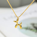 Temperament Colorless Stainless Steel Necklace for Women with Ins Style and Crowd Design Dog Pattern Clavicle Chain