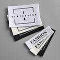 Factory Wholesale Cheaper Stock Neck Labels Fashion Black White Beige Neck Custom logo Pattern Design Woven Labels