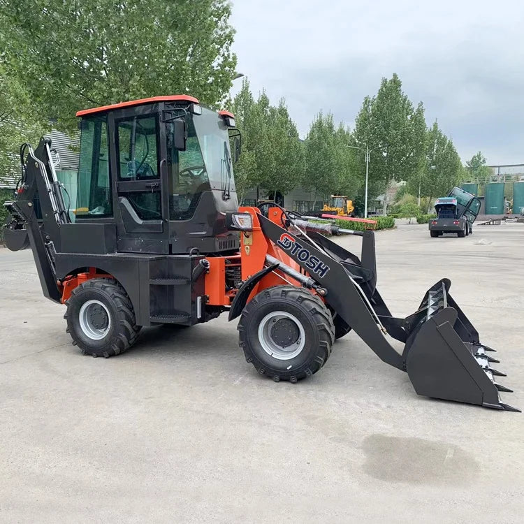 TOSH 4x4 Tractor With Loader and Backhoe Excavator China Cheap Backhoe Loader for Sale