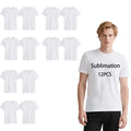 US Warehouse Factory Wholesale Sublimation Blanks T-Shirts 100% Polyester t Shirts for Man Adult White Shirt Sublimation t Shirt