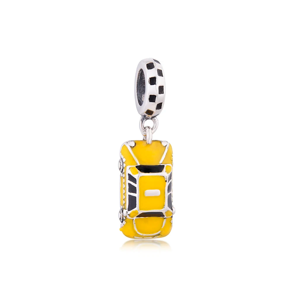 925 Sterling Silver Tv Friends Show New York Taxi Beads Charms Fit Original Brand Charms Bracelets for Women Jewelry Making