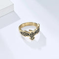 Northern Europe Celtic Eternal Knot Jewellery Rings Gold Plated Eagle Ring Stainless Steel Italian Mens Black Rings