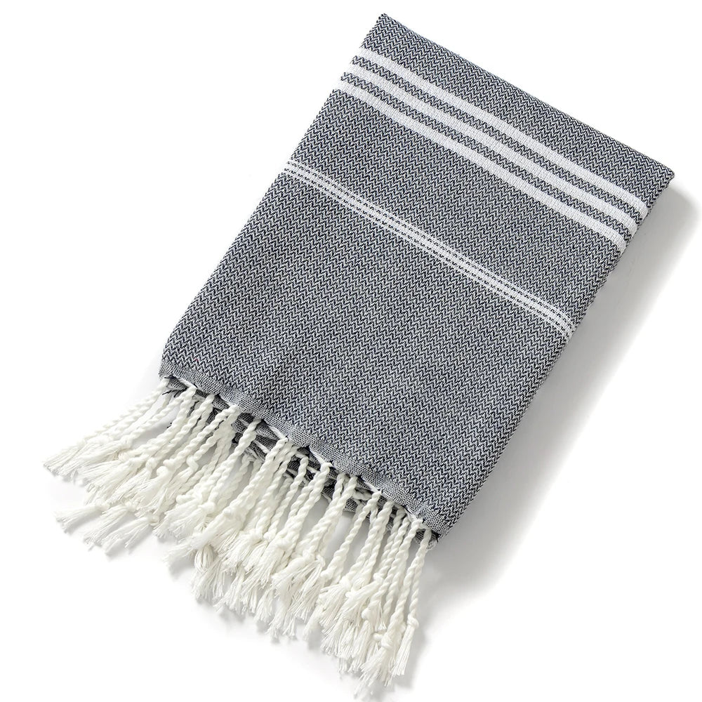 Cotton Eco-Friendly Lightweight Quick Dry Embroidered Oversized Animal Print Logo Turkish Towel Beach Bath Pool Gym