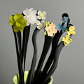 Wood Tassel Step Shaking Hairpin Chopstick Hair Stick Ancient Hair Ornament Pan Headdress Flower Hair Styling Accessories Gifts