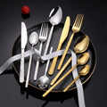 Creative Embossed Hammer Pattern Stainless Steel Cutlery Set Luxury Steak Knife Fork Spoon Hotel Cutlery Set