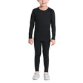 2pcs Cool Dry Compression Kid's Skinny Sweatsuit Set Elastic Waist Long Top and Bottoms Baselayer for Children
