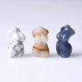 DIY Natural Strawberry Crystal Amethyst Semi-Precious White Crystal Stone Carving for Female Model Cross-Border Hot Crafted Crafts