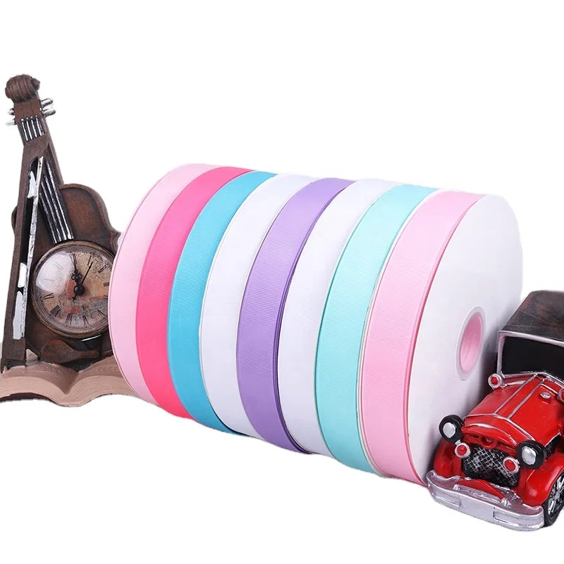 Factory Custom Printing Polyester Grosgrain Ribbon Packing Ribbon Ribbon for Packaging Custom logo