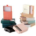 Custom Printing Luxury Hard Rigid Paperboard Sliding Box With Ribbon Rope Gift Sleeve Drawer Box Packaging