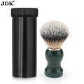 Custom Barber Supplies Wood Handle Synthetic Hair Shaving Brush-Salon Quality Wet Shave with Shaving Cream and Soap