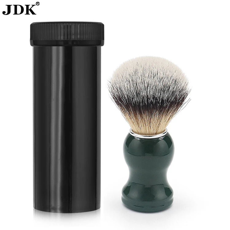 Custom Barber Supplies Wood Handle Synthetic Hair Shaving Brush-Salon Quality Wet Shave with Shaving Cream and Soap