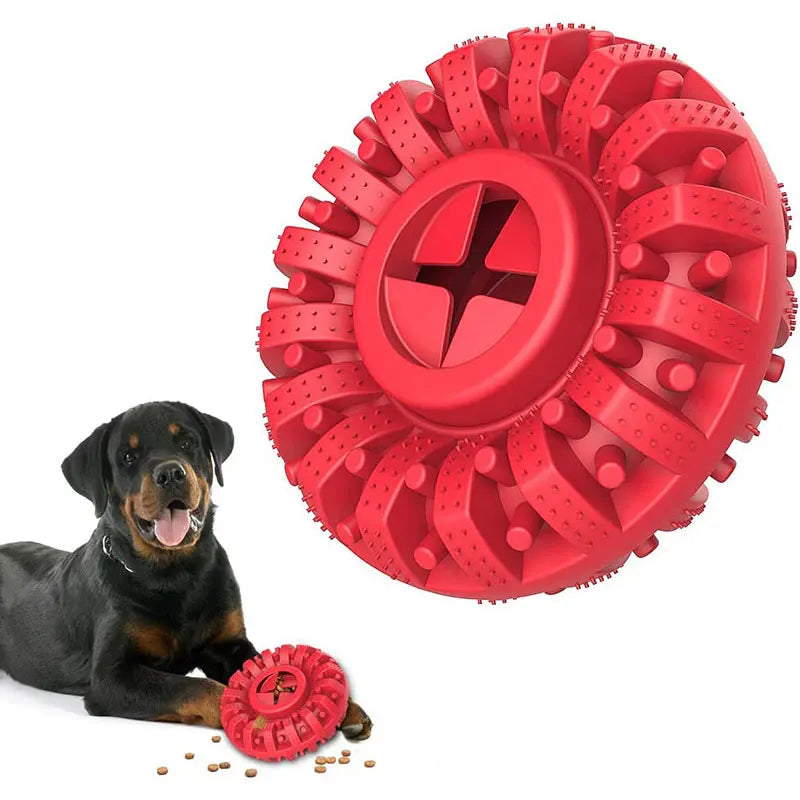 Natural Rubber Indestructible Tyre Pet Dog Chew Toys Treat Dispenser Teeth Cleaning Dog Chew Food Toys for Aggressive Chewers