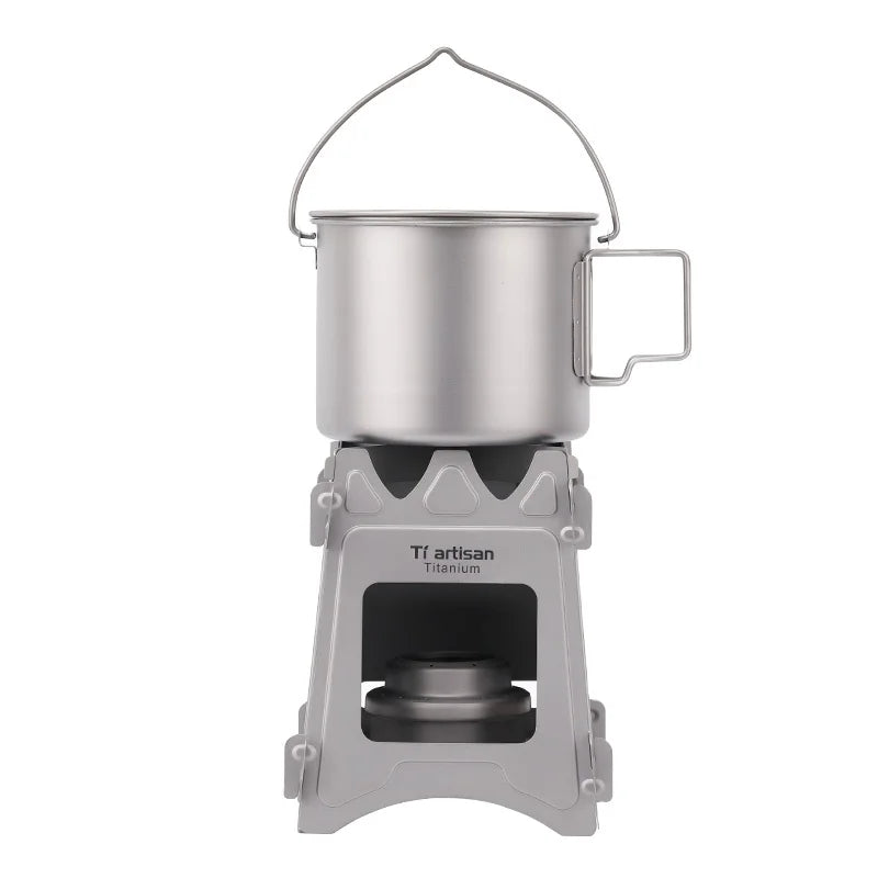 Camping Wood Stove Outdoor Stove Tent Tarp Portable Folding Stainless Steel Wood Burning Backpacking Stove Outdoor Cooking