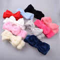 Custom Letters Cheap Pure Color Elastic Wide Soft Plush Cute Headband Hairband for Girls