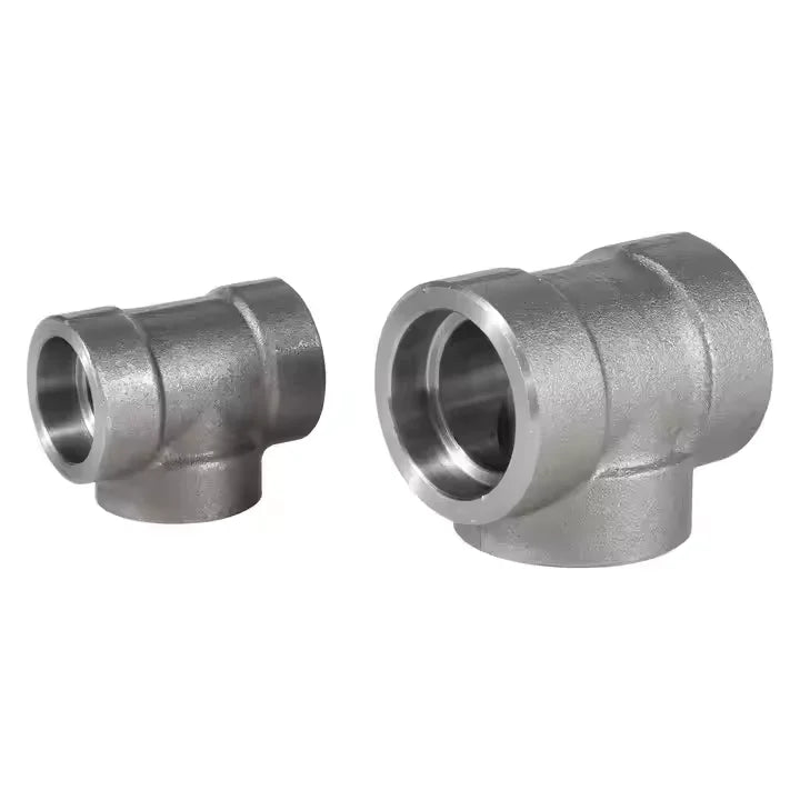 Tee 2\" ASME B16.11 Forging Fitting Female Thread SW Cs A105 6000# 3000lb 6000# 3000lb A350 LF2+N Pipe Fittings