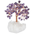 Amethyst Crystal Tree Natural Gemstone Crystal Tree with Quartz Cluster Titanium Crystals Base Bonsai Money Tree
