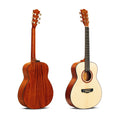 Hot Deviser LS-120-36 Portable 36'' Travel Acoustic Guitar with Compact Shape&meticulous Workmanship Guitar Factory Recommend