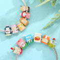 Real 925 Sterling Silver Cute Colorful Enamel Beverage Milk Juice Handmade Charms DIY Beads for  Bracelet Making Fine Jewelry