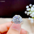 Silver 925 Original 2-3 Carat Brilliant Cut Diamond Test Past D Color Moissanite Square Ring for Wedding Gift Gemstone Jewelry