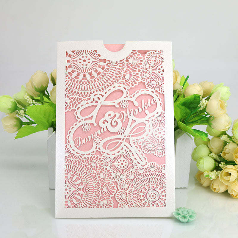 Dusty Blue Pocket Square Wedding Invitation Card Pocket Wish Card Envelope