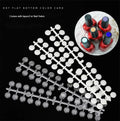 120pcs/bag Nail Art Flat Back Fake Display Round False Nail Tips Color Chart with Adhesive Sticker