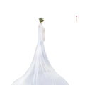Single-Layer Soft Net Bridal Veil 3M Long Simple Nude Wedding Dress Accessory for Bride for Wedding Parties